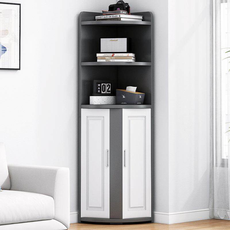 现代转角柜墙角柜转角置物柜家用拐角储物柜客厅卧室墙角落地书架