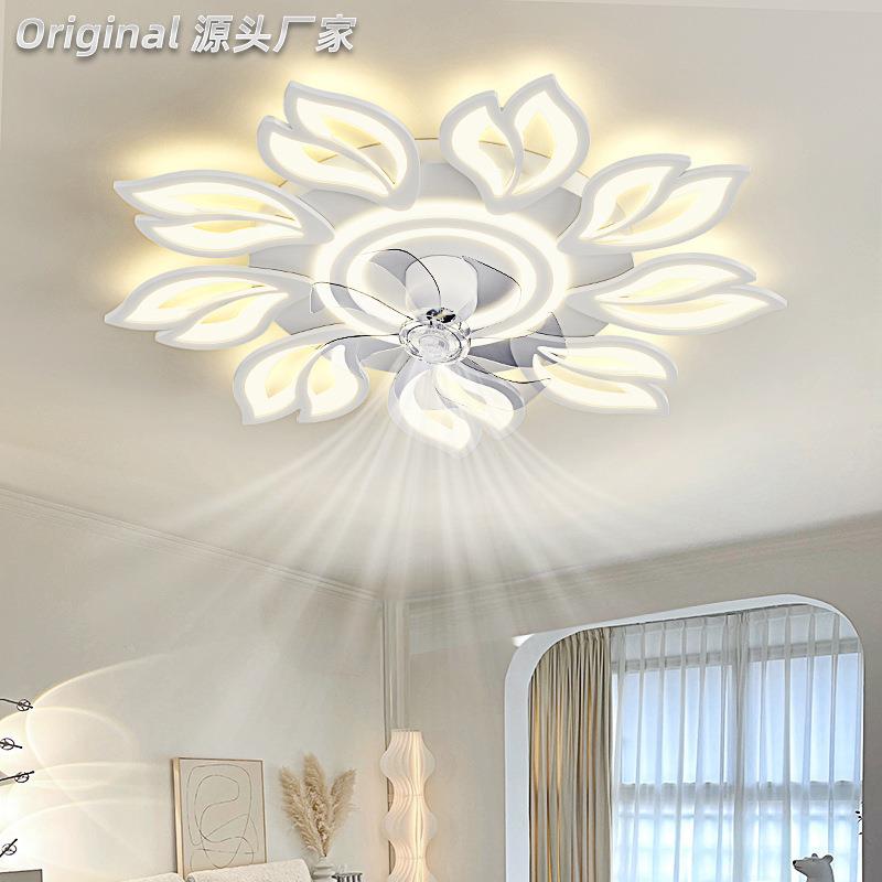 2024年新款现代简约客厅风扇灯北欧创意家用卧室书房房间电扇灯具