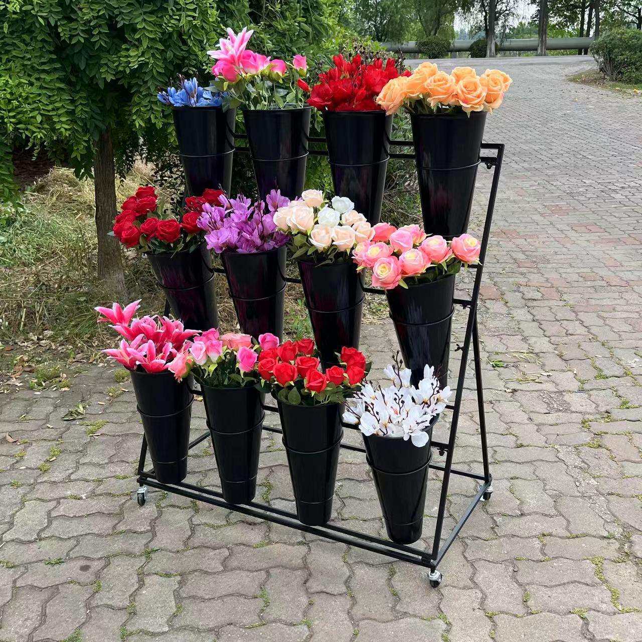 多层花架可移动鲜花架鲜花桶多层花桶架架花店婚庆专用支架用品