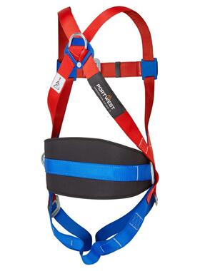 Portwest舒适型2挂点双保险安全带防坠落悬挂加长安全绳FP14