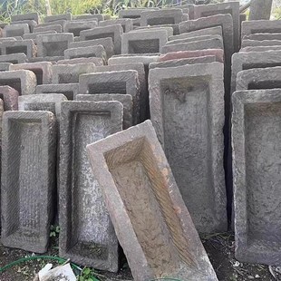 老石槽牛羊马猪食槽洗手s盆庭院流水摆件户外水池鱼缸花盆造景装