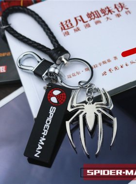 复联3蜘蛛侠钥匙扣金属标志双圈