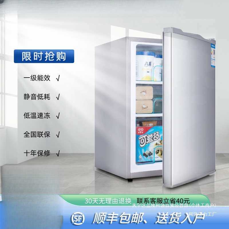 小冰柜家用小型抽屉式电冰箱婴儿冻奶立式冰柜侧开门全冷冻小冰箱