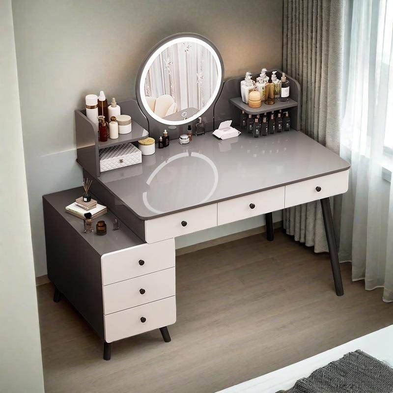 梳妆台卧室简约现代化妆柜2024年新款小型收纳斗柜一体书桌化妆桌