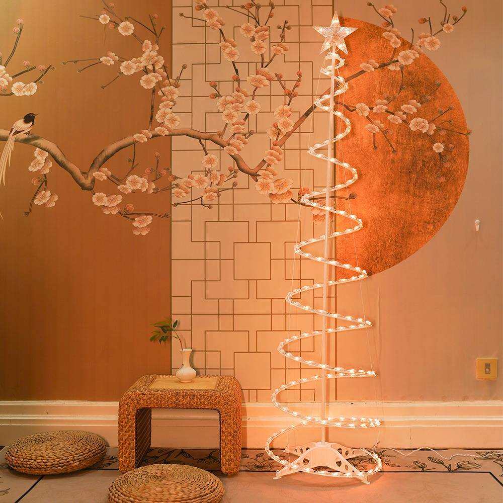 圣诞树灯串摆件装饰品圣诞灯明德灯饰灯串太阳能灯串树灯室外