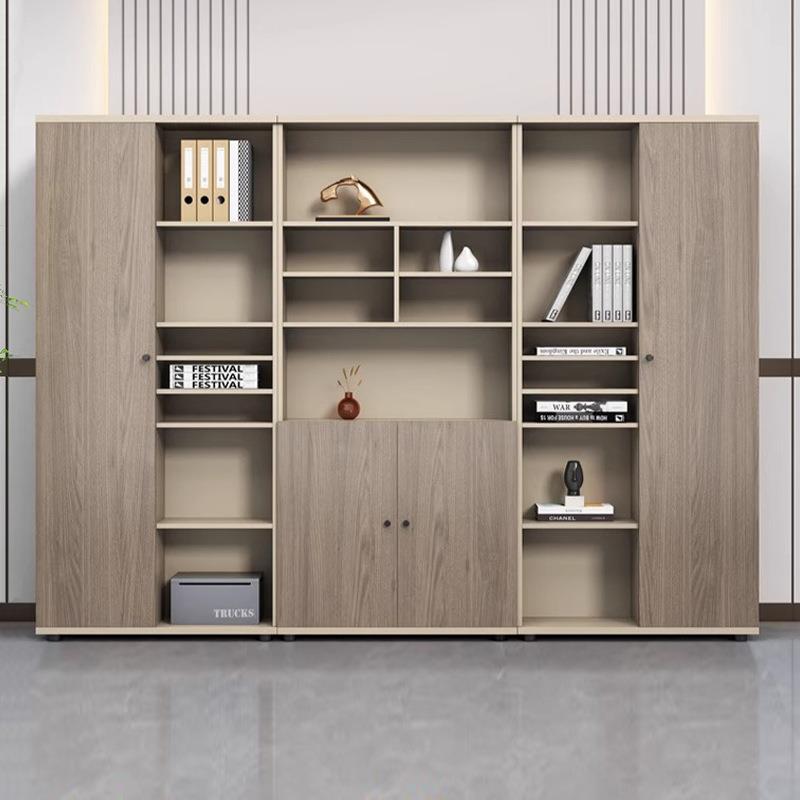 高档文件柜办公室储物落地柜档案柜子简约现代老板桌配套书柜