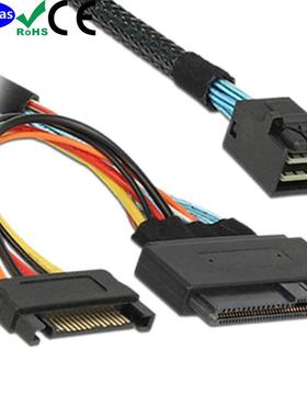 MINISASHD高速线SFF-8643转sff-8639u.2支持所有NVMeSSD