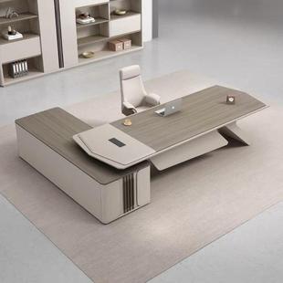 老板办公桌简约现代经理桌椅组合董事长办公室家具轻奢总裁大班台