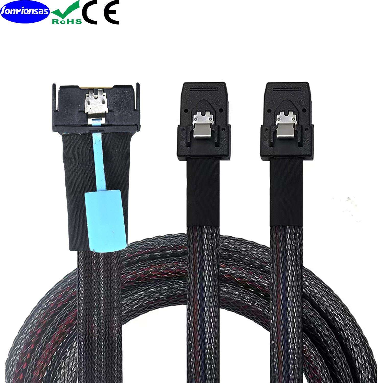 PCIEGen5MCI08X8i(74P)转2个MINISASSFF-8087服务器转接线