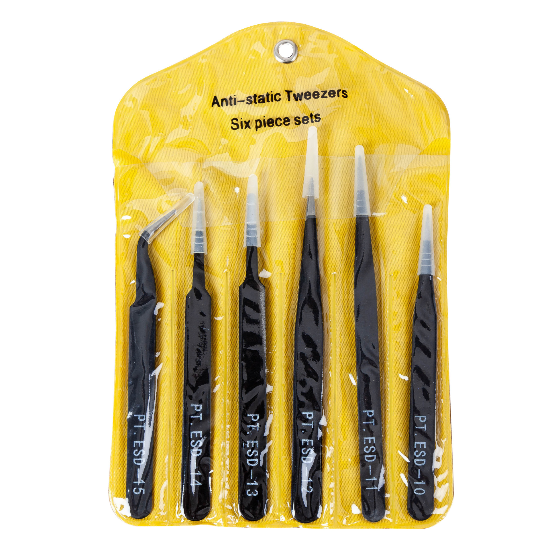 精密不锈钢加硬防静电镊子燕窝挑毛夹子维修镊子尖头弯头1.0mm厚