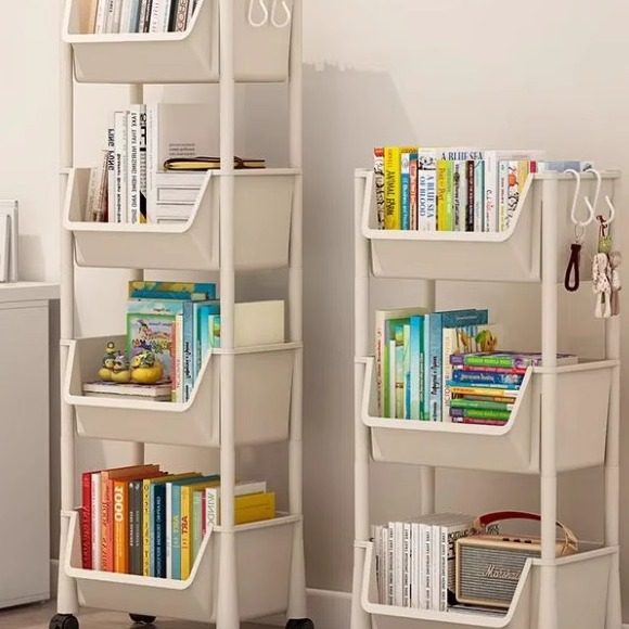 新款可移动书架置物架玩具收纳架零食架（材质偏软，介意者慎拍）