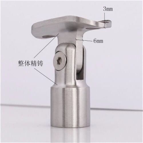 加厚304楼梯立柱活动摇头配件不锈钢立柱柱头冲压扶手托架