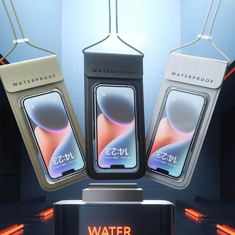 跨境新款时尚tpu手机防水袋可触屏防爆耐磨7.5寸大容量手机保护套