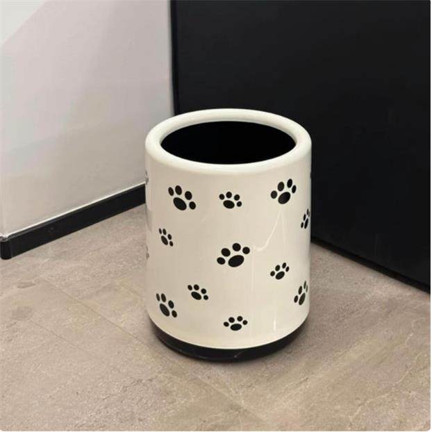 家用床边厨房垃圾桶高颜值卧室厕所简约大号无盖压圈卫生间收纳桶