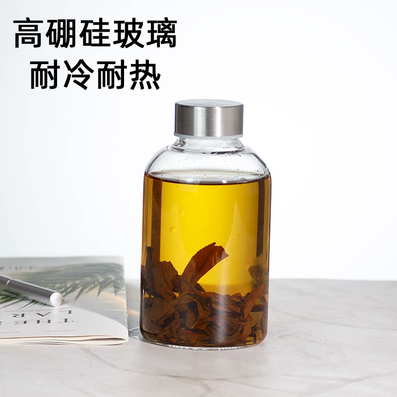 高硼硅健康耐热玻璃水瓶图片