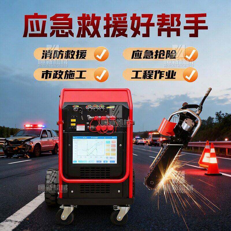 液压动力站液压手持链锯金刚石混凝土破除树木切割地震消防救援