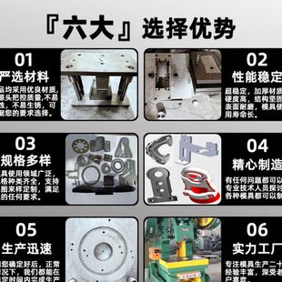五金冲压模具冲床不锈钢铜铝铁设计复合冲孔成型切断落料拉伸模具