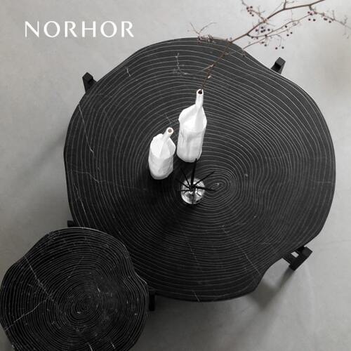 北欧表情NORHOR法国B.N.系列/现代简约/STK大理石圆形组合茶几Y