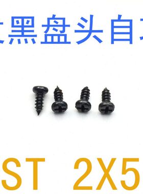 5  圆头**精密2.5头2螺钉STX5/千 螺丝5黑ST自攻M2盘5自攻x2发