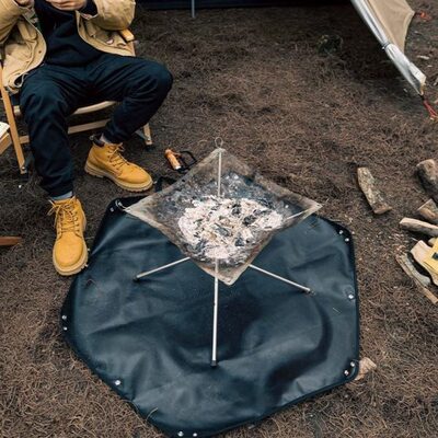 户外垫燃防火防火布野炊阻子露营隔硅胶火野营地垫耐高温烧烤篝火