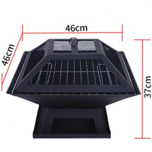 烧烤架煮炉火茶火取暖炉烤围炉盆方形火烧烤炉户外火盆