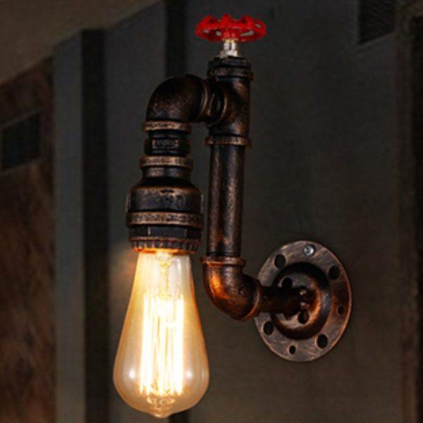 复古怀旧过道楼梯玄关灯饰烧烤店铺酒吧网咖创意单头水管壁灯灯具