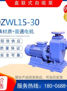 50ZWL15-30铸铁直联式自吸排污泵 无堵塞污水输送水泵 电动化工泵