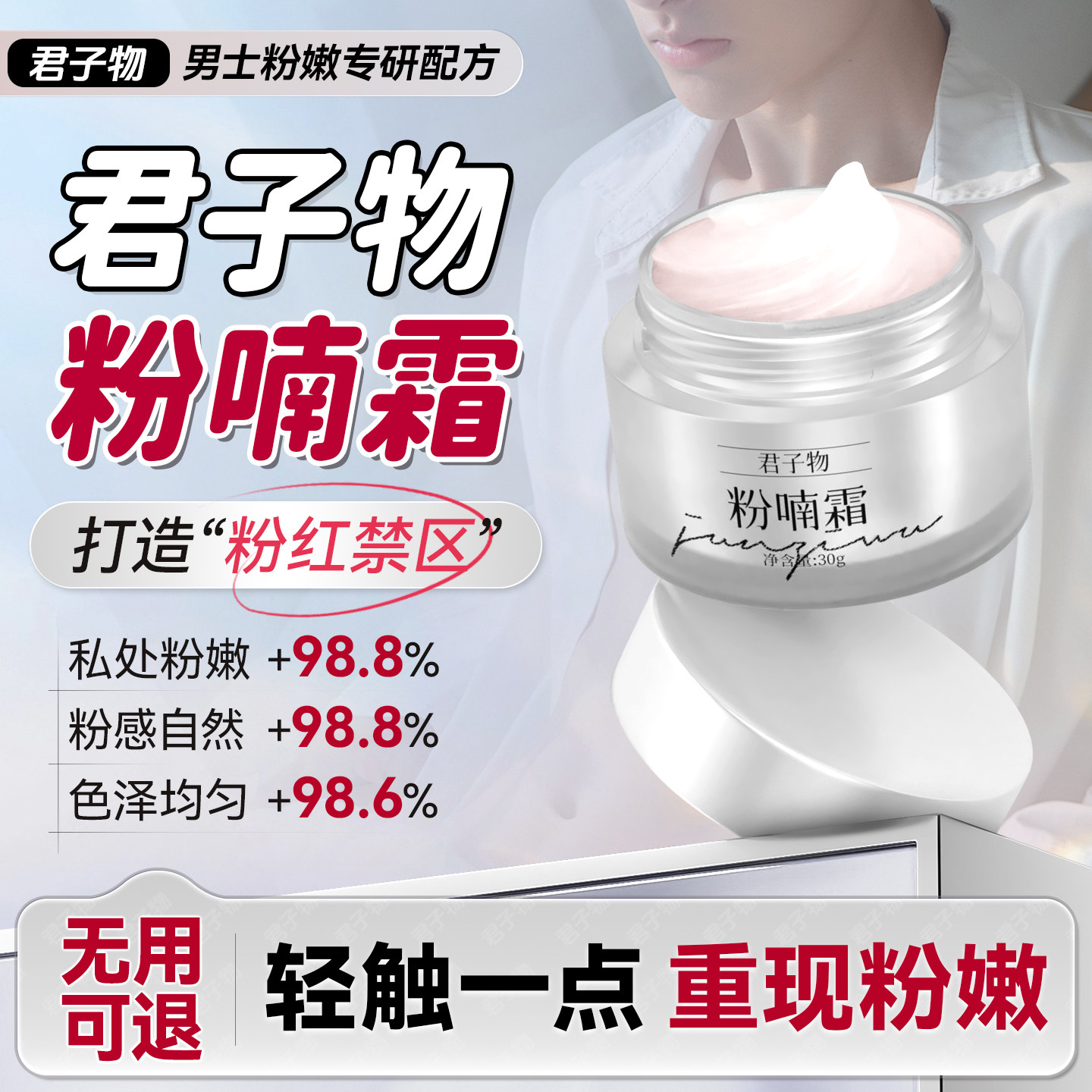 君子物粉喃霜男用私处后庭乳晕粉嫩男男10情侣玩具gay情趣用品