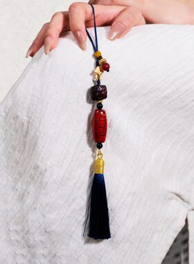 中式挂饰编织高档装饰压襟冬大漆流苏创意简约民族风瑞雍复古官女