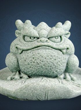 石客厅鱼缸茶宠摆件创意招财金蟾桌面装饰品砂景观茶桌青蟾蜍造景