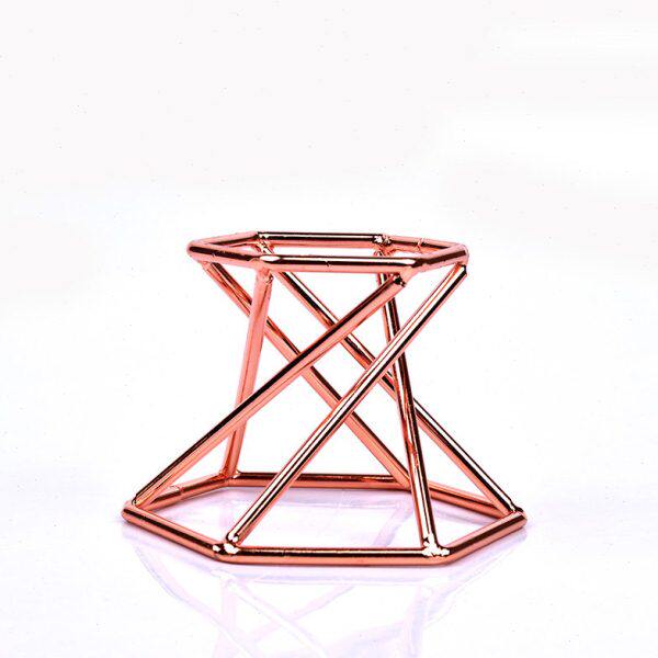 收纳原石玫瑰金灵昌金属展示架水晶球球底座底座座-摆件9cm4形球