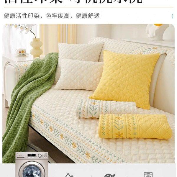 网红全棉直排沙发垫坐垫四季通用防滑盖巾2023年新款沙发套罩定制,居家布艺,沙发垫,淘宝优惠券,粉丝福利购,淘宝优惠卷