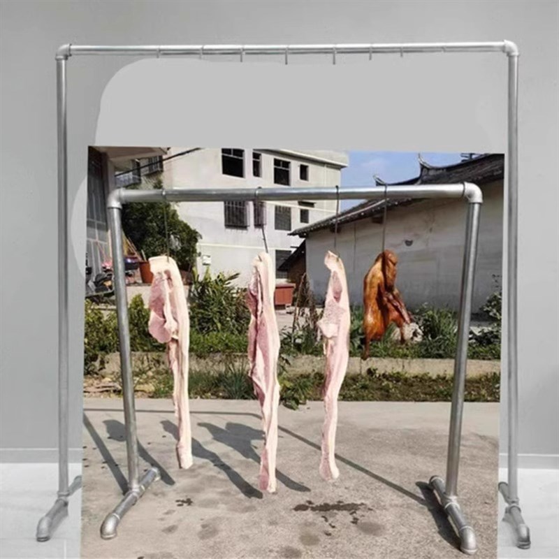 晒腊肉挂咸肉架子神器家用凉香肠架烤鸭羊肉猪肉架加厚阳台晾衣架