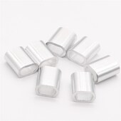 钢丝绳铝套 铝夹头卡子M1M2M3M4M5mm 铝接头 椭圆形铝套 单孔铝套