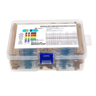156种规格 3120PCS 1/4W金属膜电阻套装每种20个1欧-10M 1% 0.25W