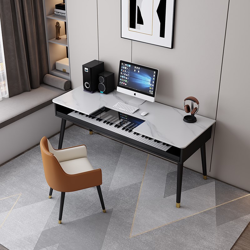 现代钢琴桌椅新款简约电钢琴桌子录音编曲混音乐工作台调音键盘桌