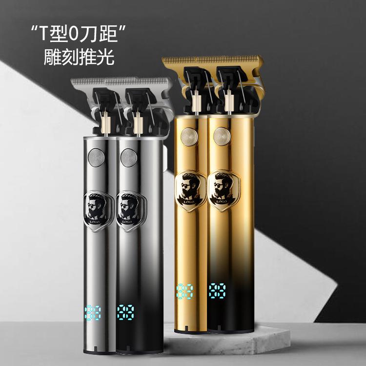 跨境油头推剪雕刻理发推子智能便携电动理发器光头电推剪厂家直销