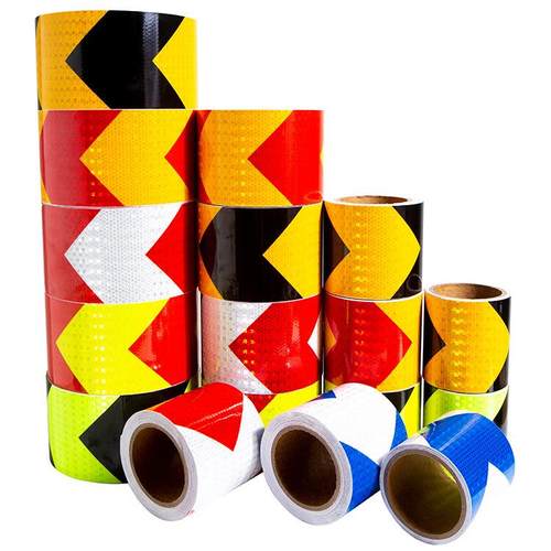 10CM宽箭头款晶彩格反光胶带蜂窝状交通安全警示反光贴晶格反光带