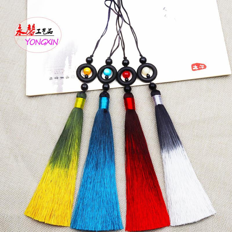 13厘米渐变双色流苏穗子转运珠室内挂件服装辅料旗袍吊穗中国风