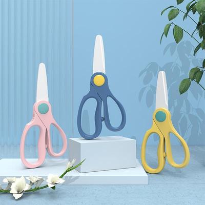 宝宝陶瓷剪刀便携婴儿辅食剪刀可拆卸清洗食物剪刀带套盒子辅食夹