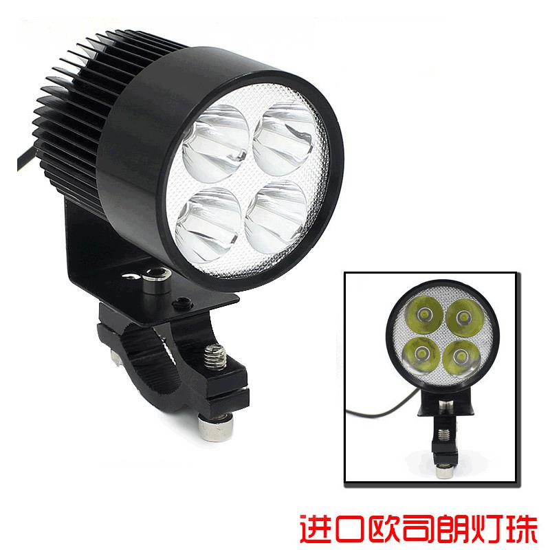 摩托车LED大灯射灯前照灯 20W电动车超亮led大灯强光常亮大灯黑色