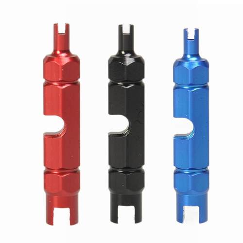 自行车美嘴内胎拆卸工具双头多功能法嘴管胎气嘴气门芯扳手跨境