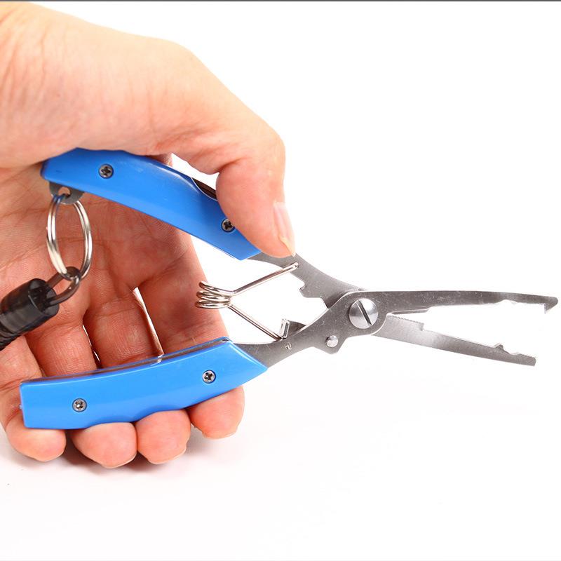 多功能路亚钳不锈钢弯嘴钓鱼钳迷你钳直尖嘴绑钩pe线剪刀摘取钩器