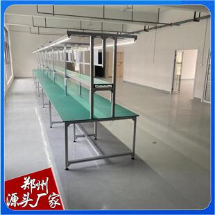 防静电双面工作台带灯车间组装操作台双层装配线平台工厂打包桌