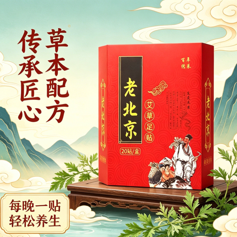 一动就出汗吃饭满头大汗睡觉爱出汗走路出汗调理晚上自汗本草足贴