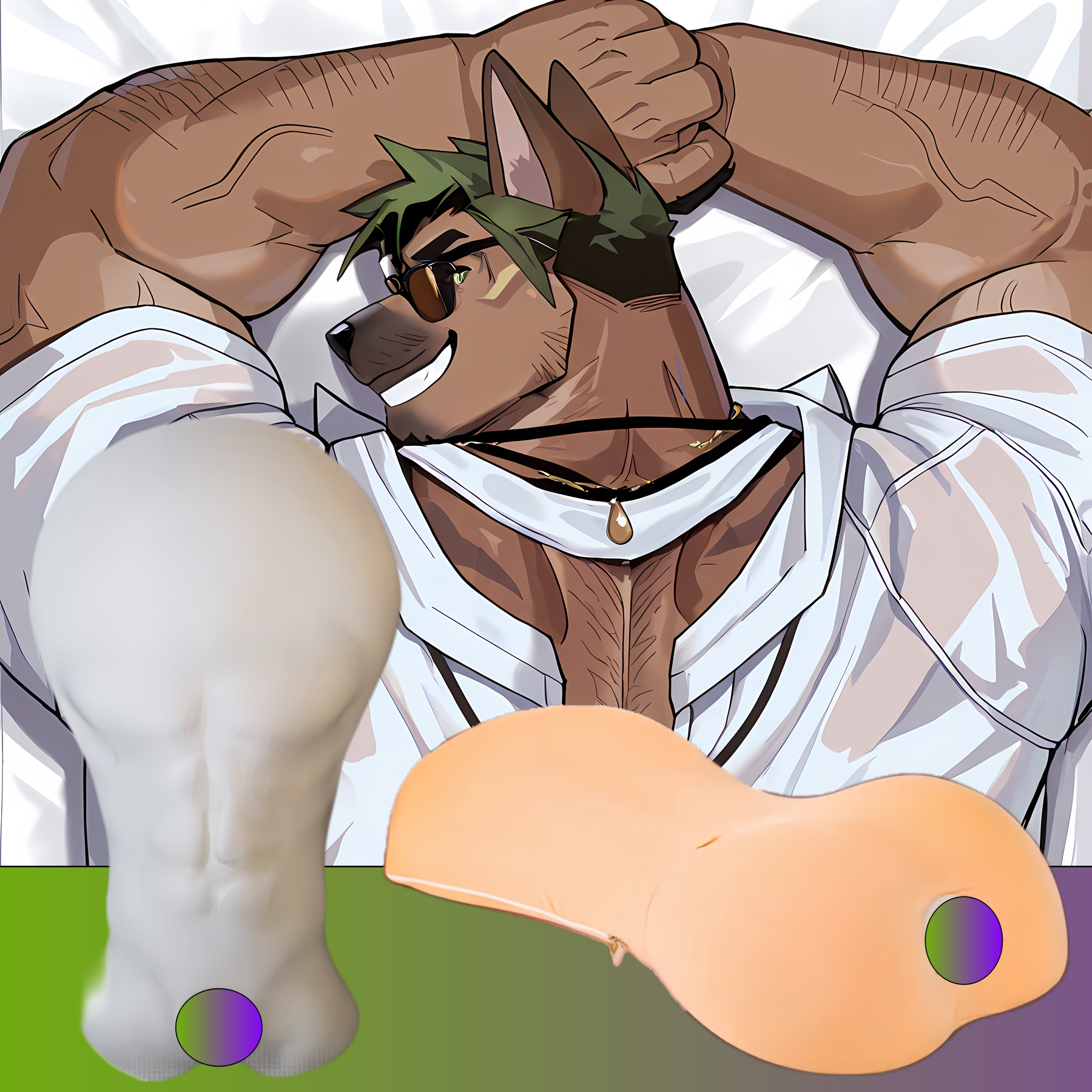 原创-半身异形抱枕小靠枕头芯套定制二次元XXL-绚游戏furry福瑞图片
