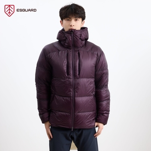 ESGUARD户外男女款95白鹅绒900蓬鹅绒服都市通勤休闲羽绒连帽