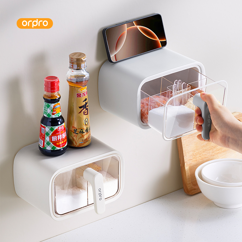 厨房多格一体收纳壁挂调味瓶