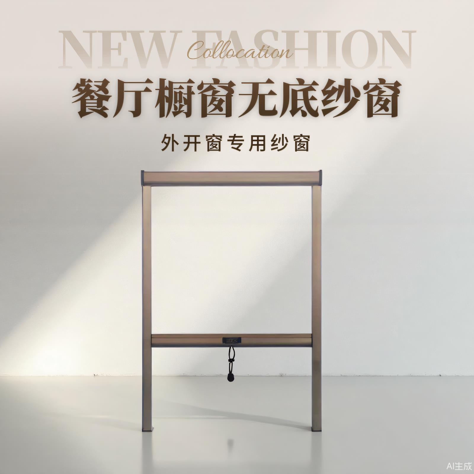定做卷筒式卷轴隐形纱窗 厨房餐厅出口无底款 上下拉定制纱窗