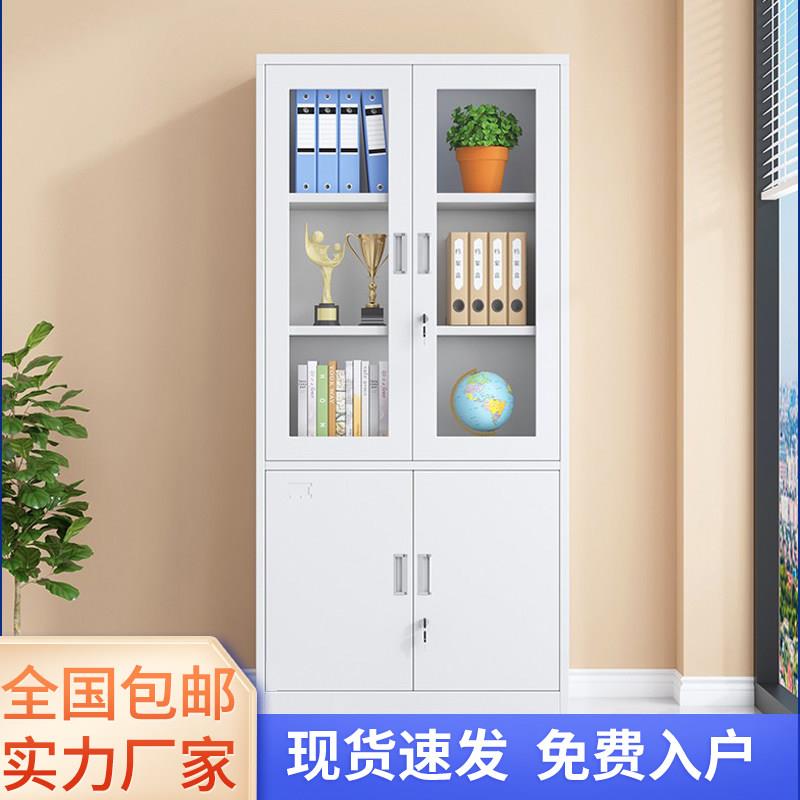 加厚大器械文件柜凭证柜带锁储物柜铁皮柜办公室收纳柜档案资料柜